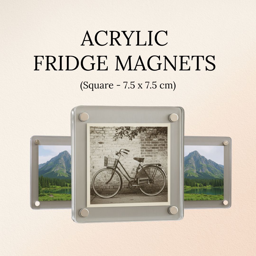 Acrylic Fridge Magnets (Square) - 7.5 CM