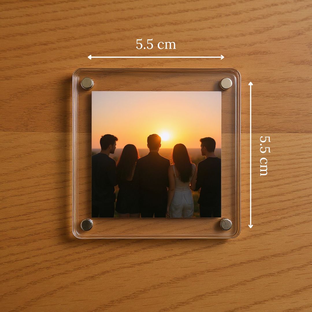 Acrylic Fridge Magnets (Square) - 5.5 CM