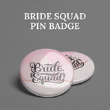 Bride Squad Pastel Hearts Pin Badge