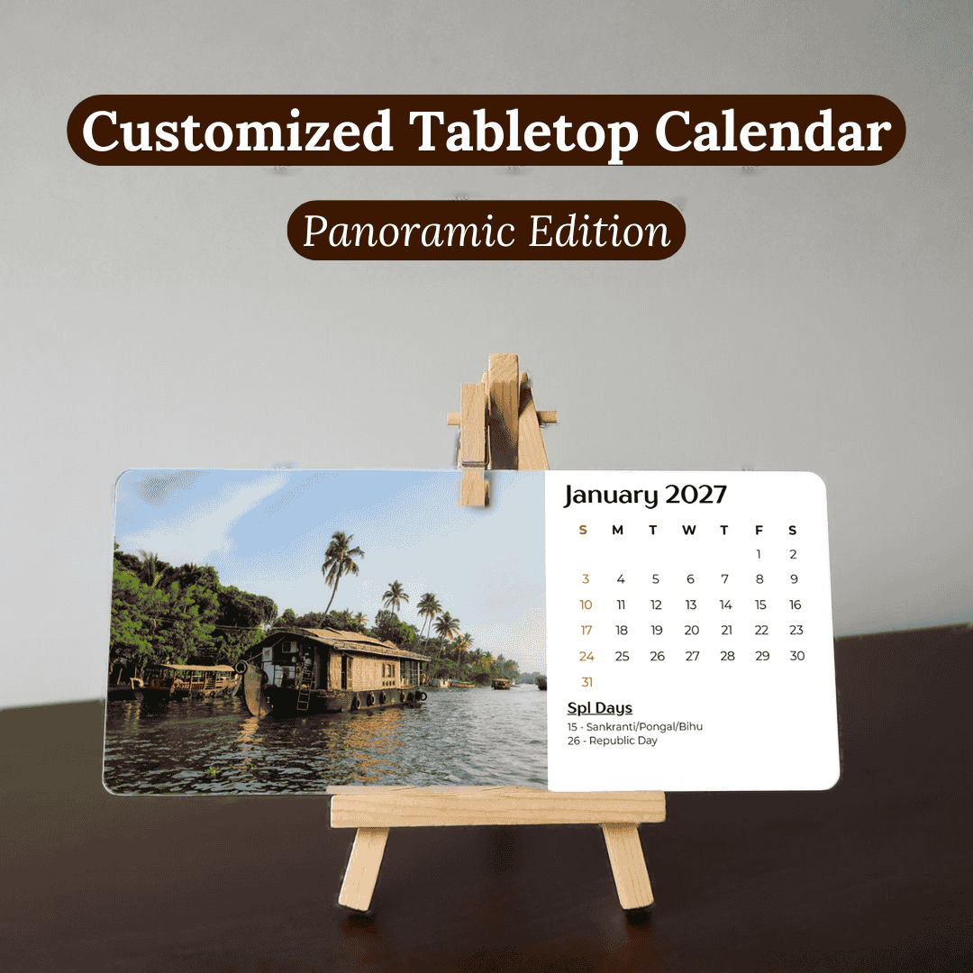 Customized Table Top Calendar – Panoramic Edition