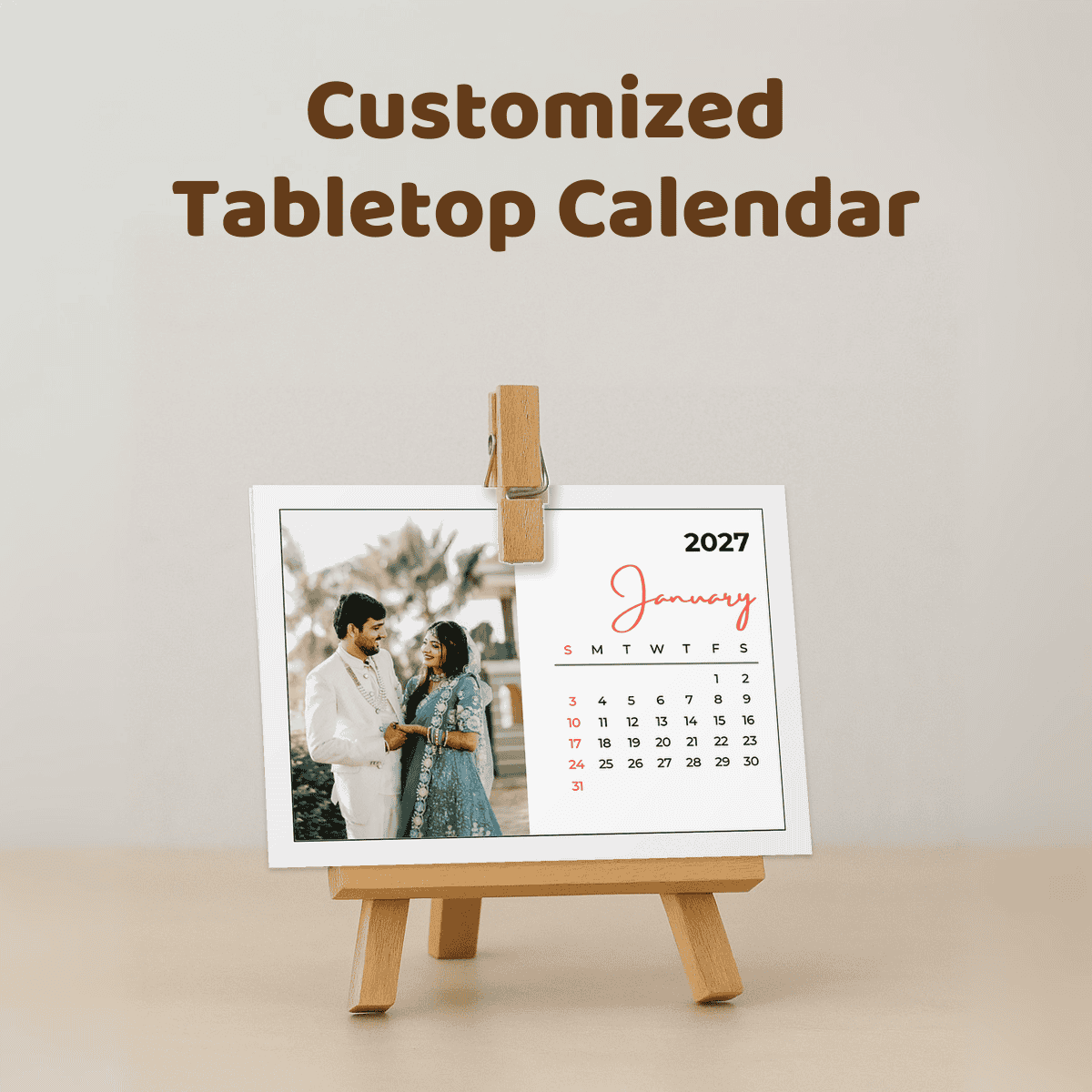Customized Tabletop Calendar